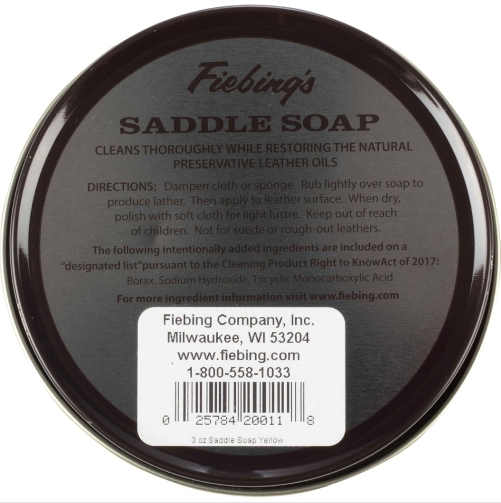Fiebing's Yellow Saddle Soap one 3.5 ounce tin - Picture 3 of 7